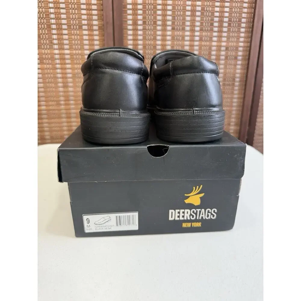 Deer Stags Greenpoint Loafers Men’s Size 9 Black Slip On Dress Shoes NEW